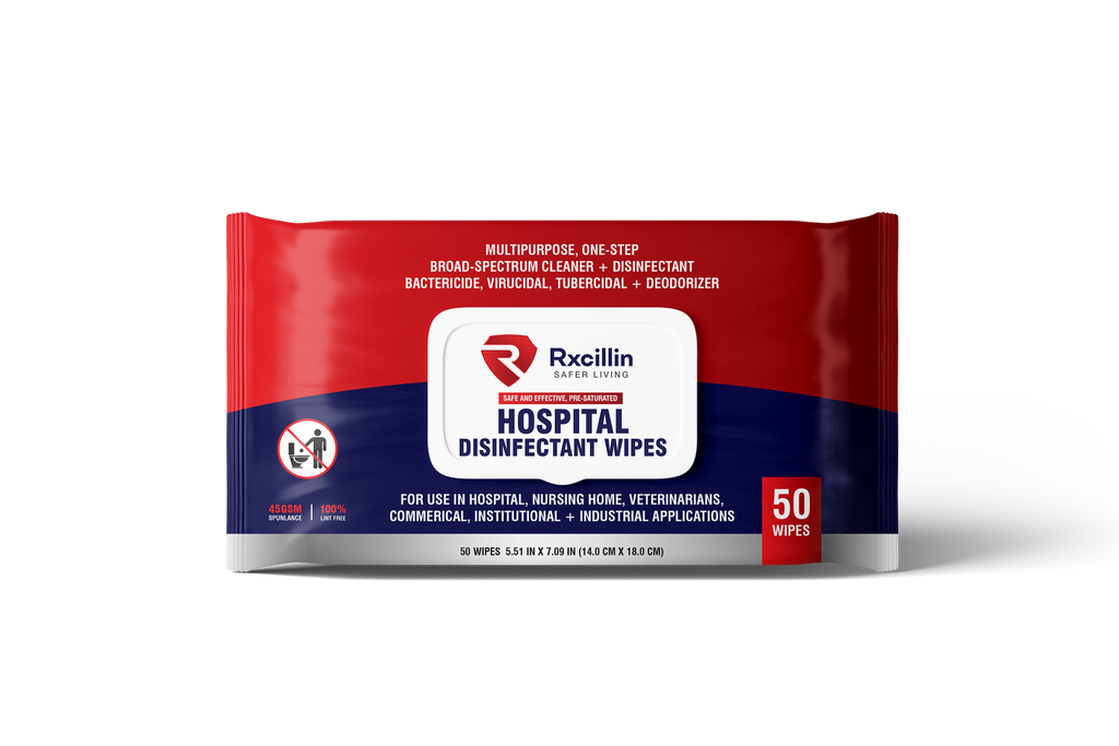 Rxcillin Hospitality Disinfectant Wipes