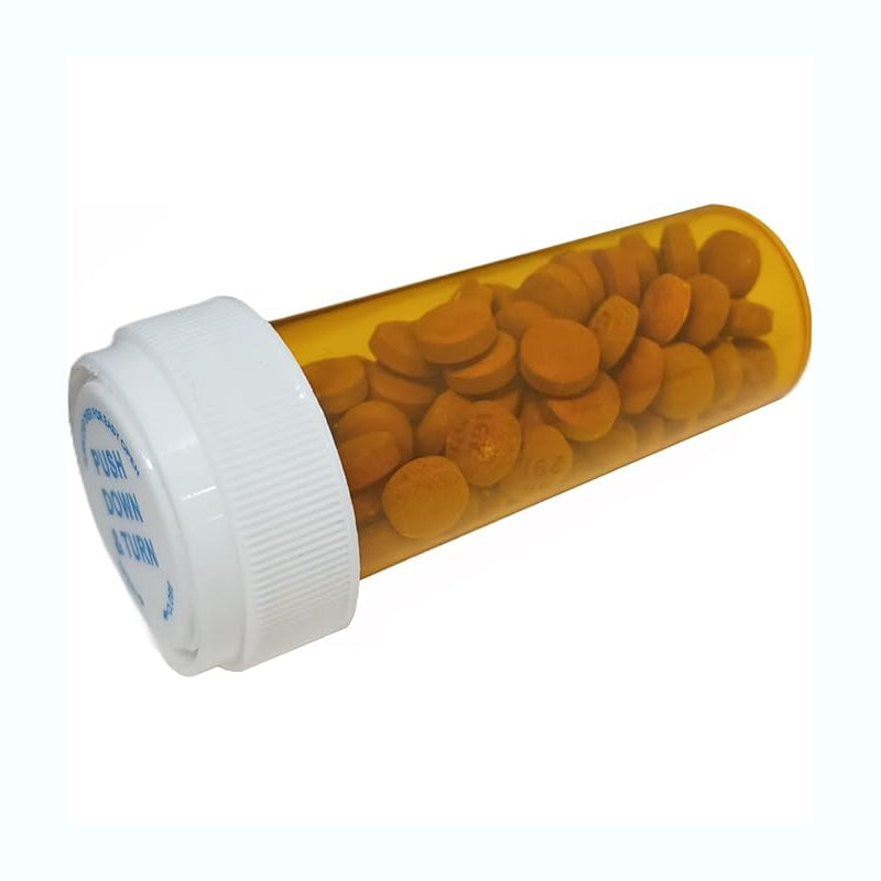 Amber Vials Reversible Cap Prescription Bottles